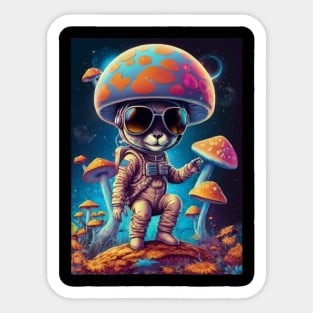 Psychedelic Dj Astronaut - Catsondrugs.com - astronaut, space, stars, galaxy, nasa, cool, planets, funny, universe, astros, astronomy, trippy, surreal, asteroidday, planet Sticker